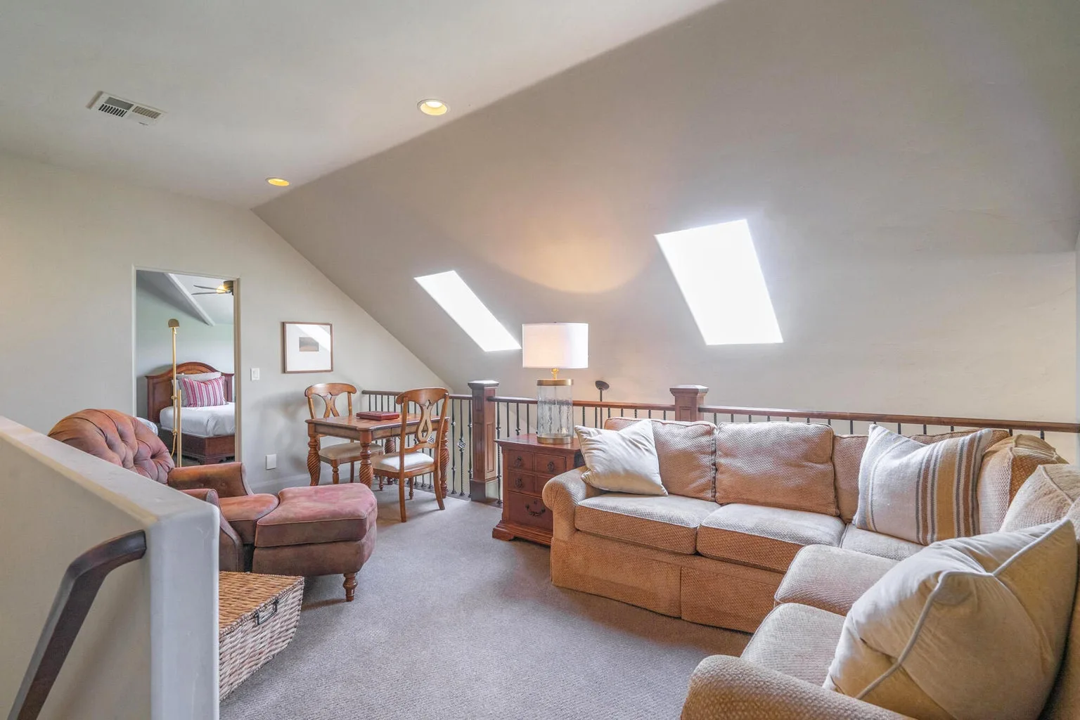 Upstairs living space ideal for youth or guests